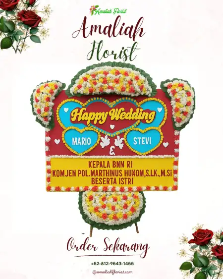 Papan Bunga Pernikahan Bangsalan
